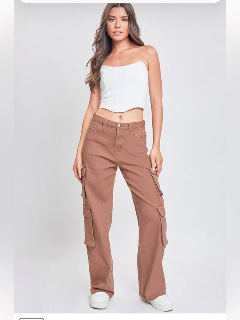 a.n.a. High-Rise Vintage-Straight Pink Cargo pants size 10